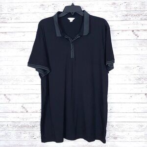 Calvin Klein Mens Polo Shirt XXL Slim Fit Black 111A